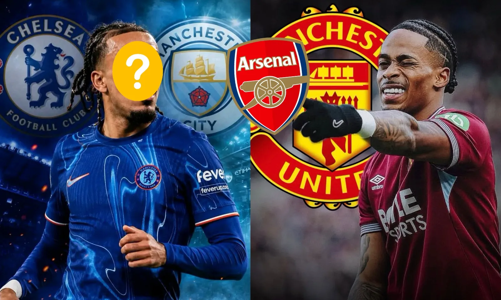 ảnh minh họa Các câu lạc bộ bóng đá (Man City, Arsenal, Chelsea)